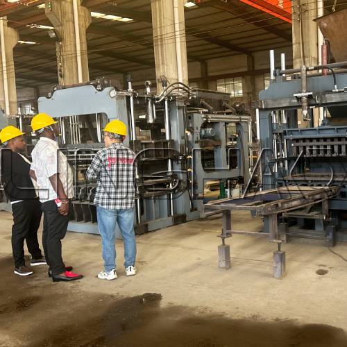 5-15 automatic block making machine production line at LINGHAO workshop